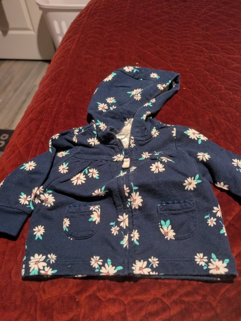 Carter's Baby Floral Hoodie Jacket 3M - 25% Off When You Bundle 5+ Items!